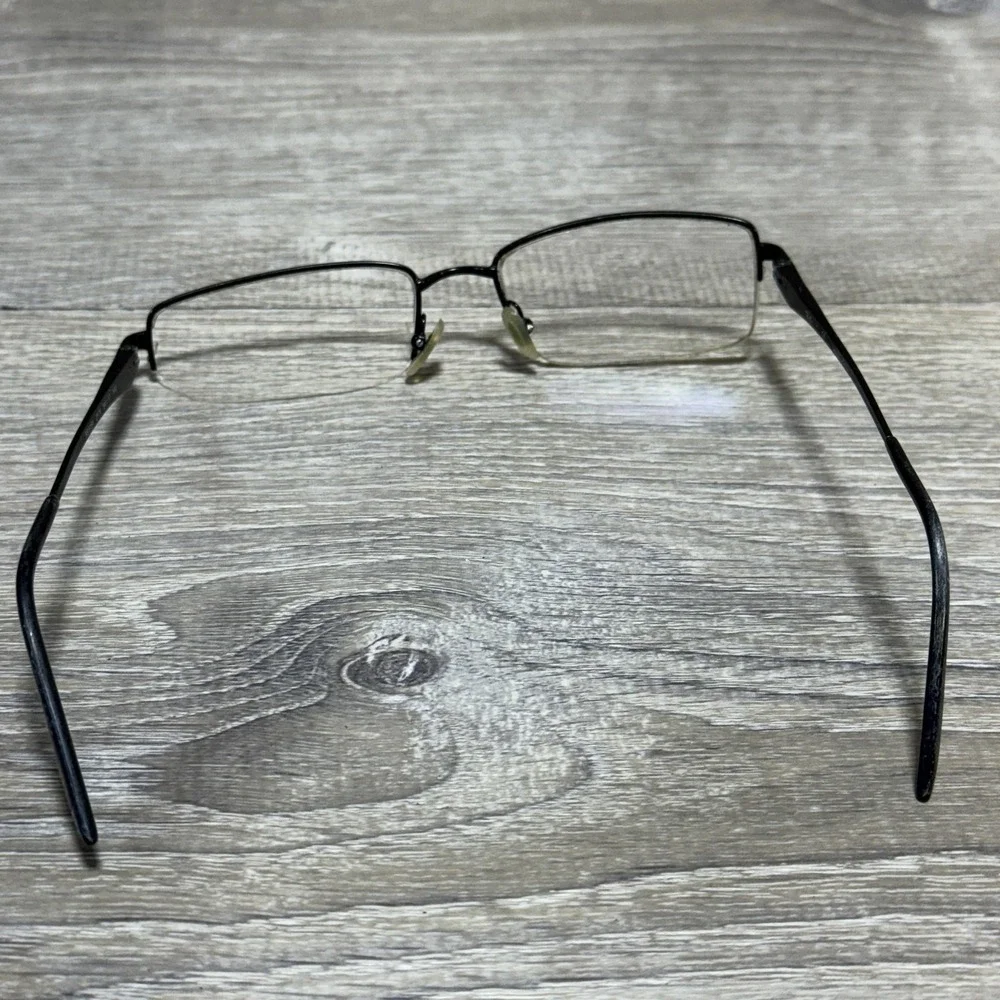 Ray-Ban RB6154 2576 Eyeglass Frames 54-17-140 Semi-Rimless Rectangle Black Metal